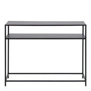 Newcastle Console Table with Open Shelf in Matt Black 
