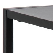 Newcastle Console Table with Open Shelf in Matt Black 