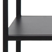 Newcastle Console Table with Open Shelf in Matt Black 