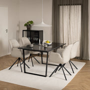 Newcastle Low 2 Door Display Cabinet in Matt Black 