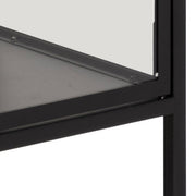 Newcastle Low 2 Door Display Cabinet in Matt Black 
