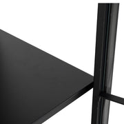 Newcastle Tall 2 Door Display Cabinet in Matt Black 