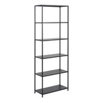 Newcastle Tall Bookcase with 5 Shelves in Matt Black 