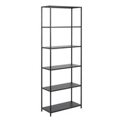 Newcastle Tall Bookcase with 5 Shelves in Matt Black 