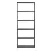 Newcastle Tall Bookcase with 5 Shelves in Matt Black 