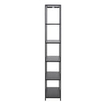 Newcastle Tall Bookcase with 5 Shelves in Matt Black 