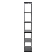 Newcastle Tall Bookcase with 5 Shelves in Matt Black 