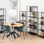 Newcastle Tall Bookcase with 5 Shelves in Matt Black 