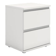 Nova Bedside 2 Drawer in White 