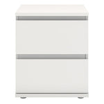 Nova Bedside 2 Drawer in White 