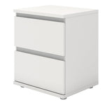 Nova Bedside 2 Drawer in White 
