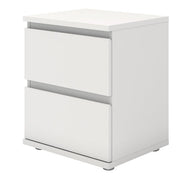 Nova Bedside 2 Drawer in White 