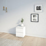 Nova Bedside 2 Drawer in White 