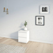 Nova Bedside 2 Drawer in White 