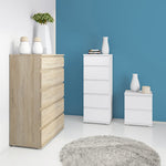 Nova Bedside 2 Drawer in White 