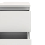 Nova Bedside 2 Drawer in White 