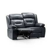 Novie Black Faux Leather 2 Seater Sofa