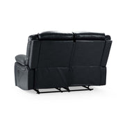 Novie Black Faux Leather 2 Seater Sofa