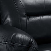Novie Black Faux Leather 2 Seater Sofa