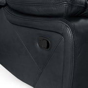 Novie Black Faux Leather Armchair