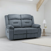 Novie Grey Fabric 2 Seater Manual Recliner Sofa
