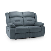 Novie Grey Fabric 2 Seater Manual Recliner Sofa