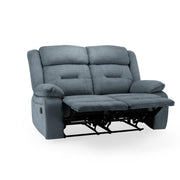 Novie Grey Fabric 2 Seater Manual Recliner Sofa