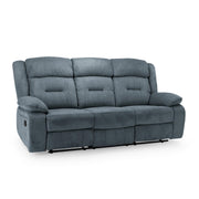 Novie Grey Fabric 3 Seater Manual Recliner Sofa