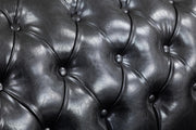 Old Bailey Chesterfield Sofa - Black 3 Seater - 215 CM 