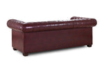 Old Bailey Chesterfield Sofa - Oxblood Red 3 Seater - 215 CM 