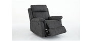 Oscar Suede Fabric Manuel Recliner Sofa Suite - Charcoal 3+2+1 Set 
