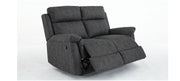 Oscar Suede Fabric Manuel Recliner Sofa Suite - Charcoal 3+2+1 Set 
