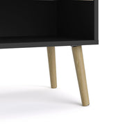 Oslo Bedside 1 Drawer in Black and Oak 