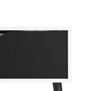 Oslo Coffee Table 1 Drawer 1 Shelf in White and Black Matt 