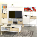 Oslo Sideboard Small 1 Drawer 2 Doors in White and Oak 