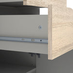 Oslo TV Unit Wide 2 Drawers 4 Shelves in White and Oak 