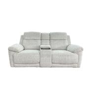 Owen Cream Fabric 2 Seater Electric Recliner Sofa with Console