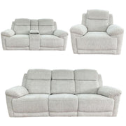 Owen Cream Fabric 3+2+1 Seater Electric Recliner Sofa Set