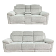 Owen Cream Fabric 3+2 Seater Electric Recliner Sofa Set