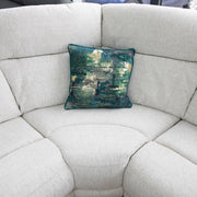Owen Cream Fabric Electric Recliner Corner Sofa with Console