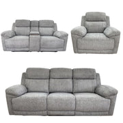 Owen Grey Fabric 3+2+1 Seater Electric Recliner Sofa Set