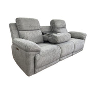 Owen Grey Fabric 3 Seater Electric Recliner Sofa