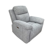 Owen Grey Fabric Electric Recliner Armchair