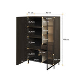 Piemonte PE-06 Display Cabinet 92cm