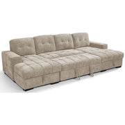 Palermo U Shape Storage Sofa Bed - Beige