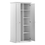 Paris 3 Piece Bundle, Bedside, Chest and 2 Door Wardrobe in White 