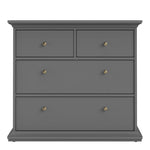 Paris Chest of 4 Drawers in Matt Grey 