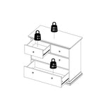 Paris Chest of 4 Drawers in Matt Grey 