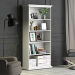 Paris Tall Bookcase in White 