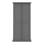 Paris Wardrobe with 2 Doors in Matt Grey 